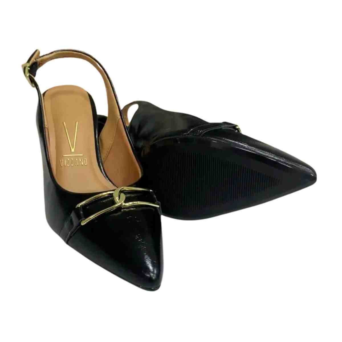 Sapato Feminino Slingback Vizzano Preto Preto 4