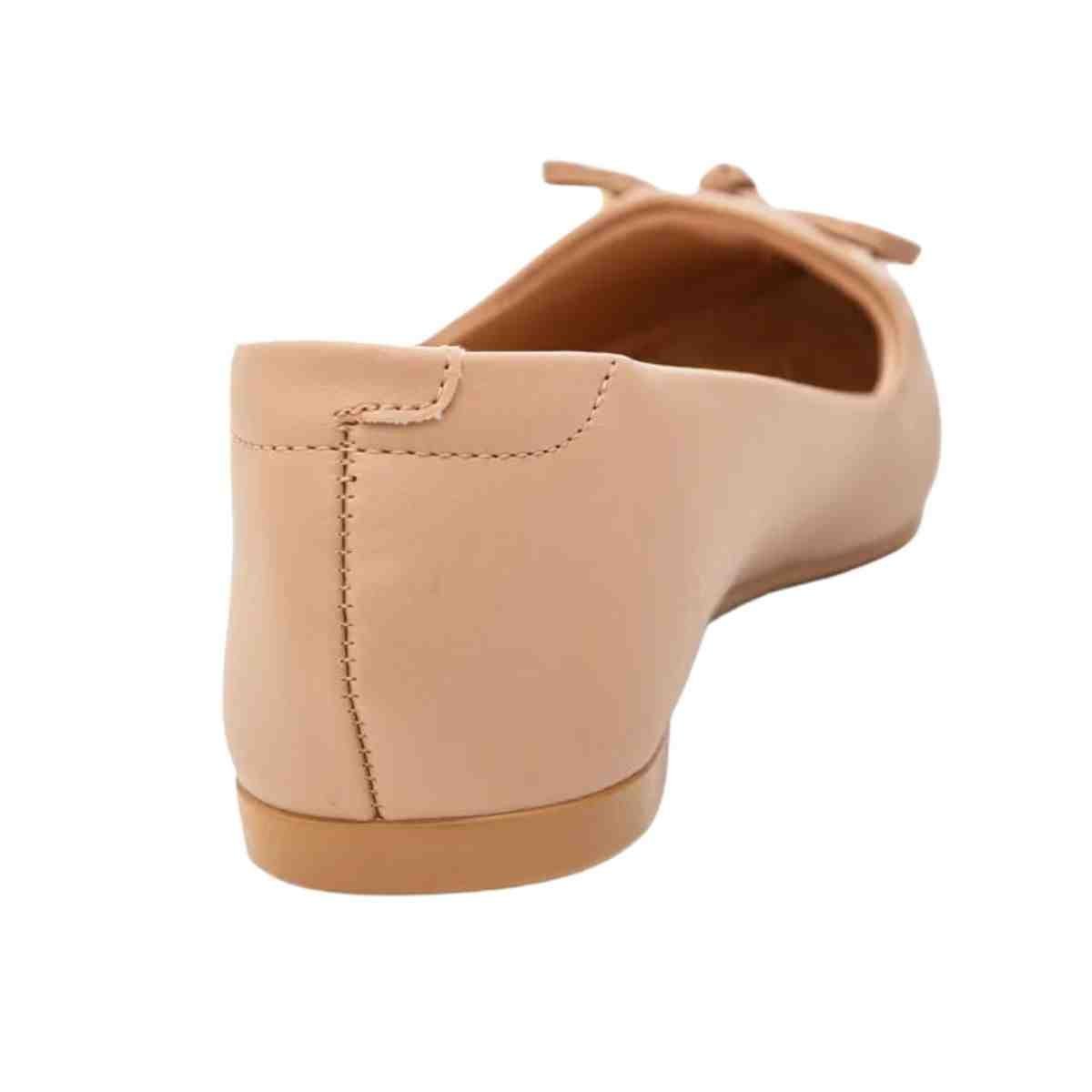 Sapatilha Feminina Bico Fino Moleca Bege Bege 4