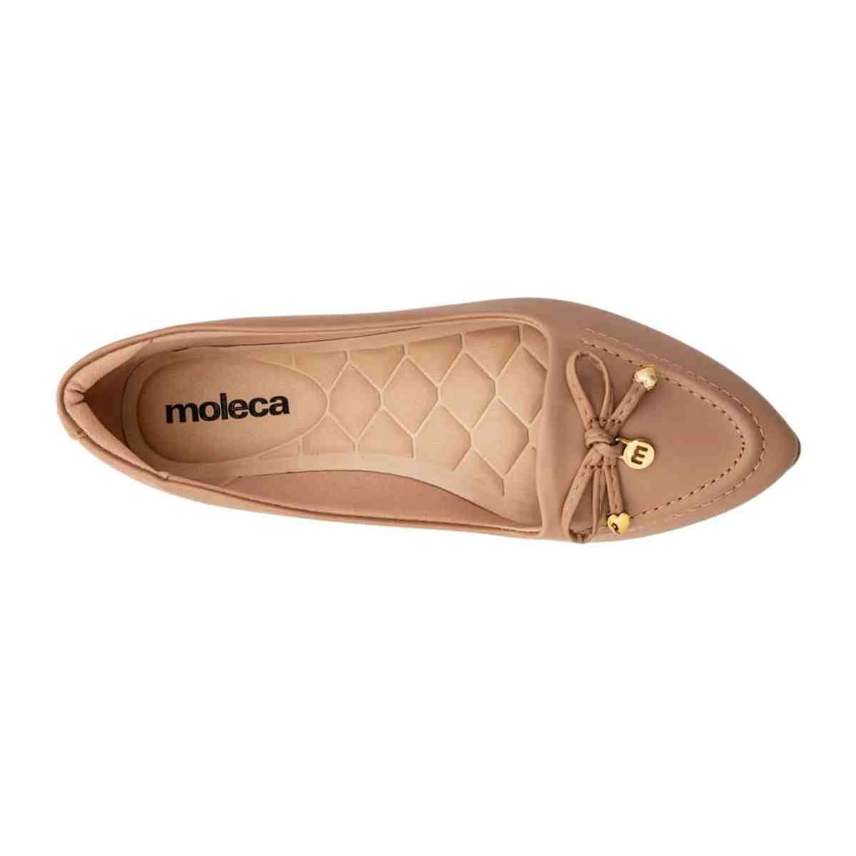 Sapatilha Feminina Bico Fino Moleca Bege Bege 5