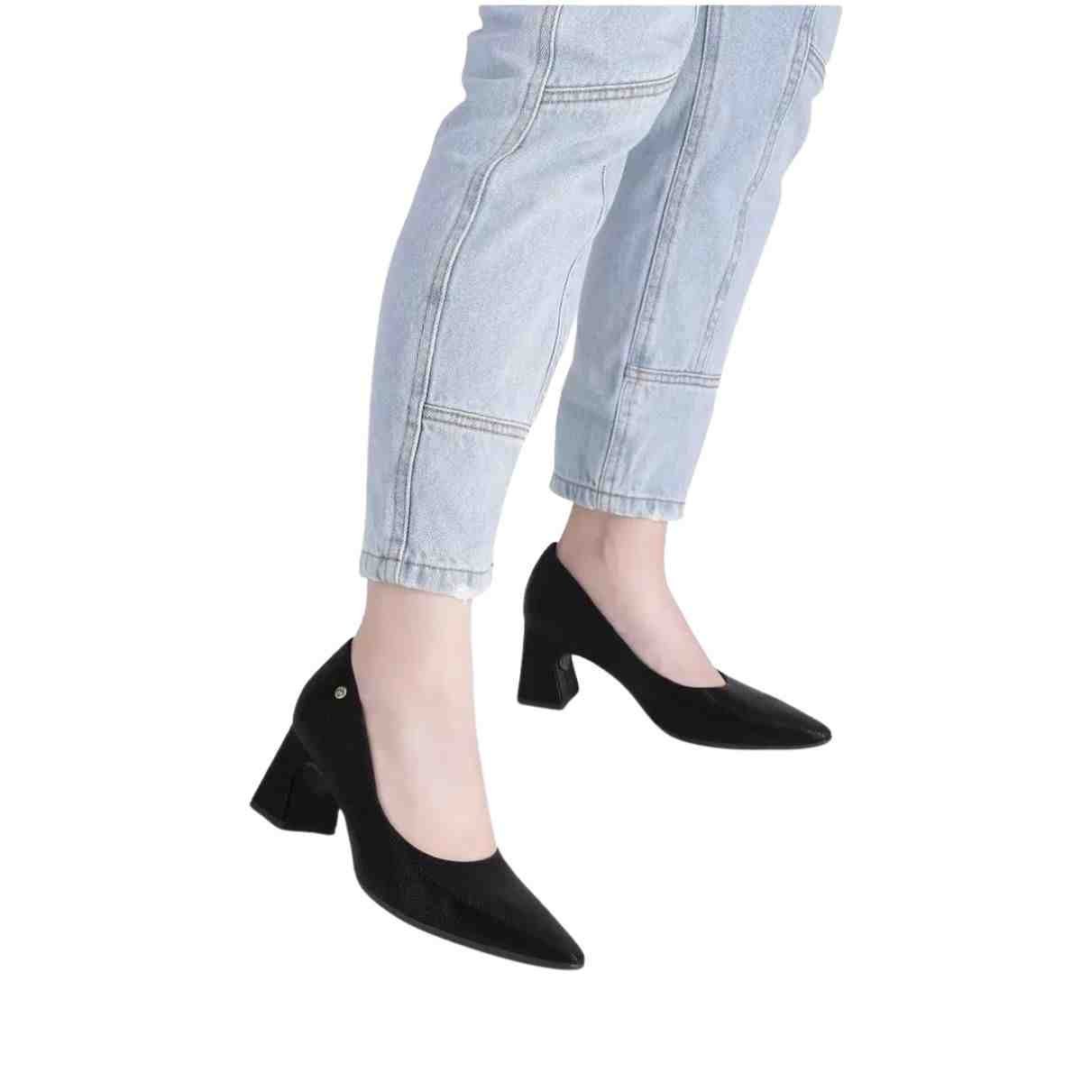 Sapato Feminino Salto Alto Grosso Piccadilly Preto Preto 4