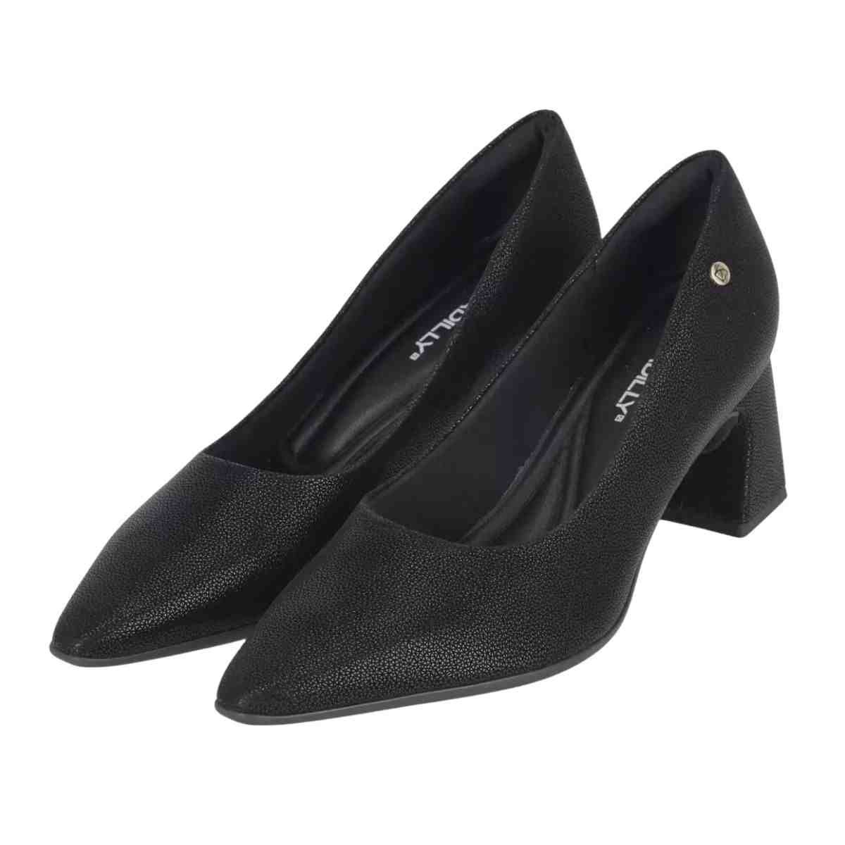 Sapato Feminino Salto Alto Grosso Piccadilly Preto Preto 6
