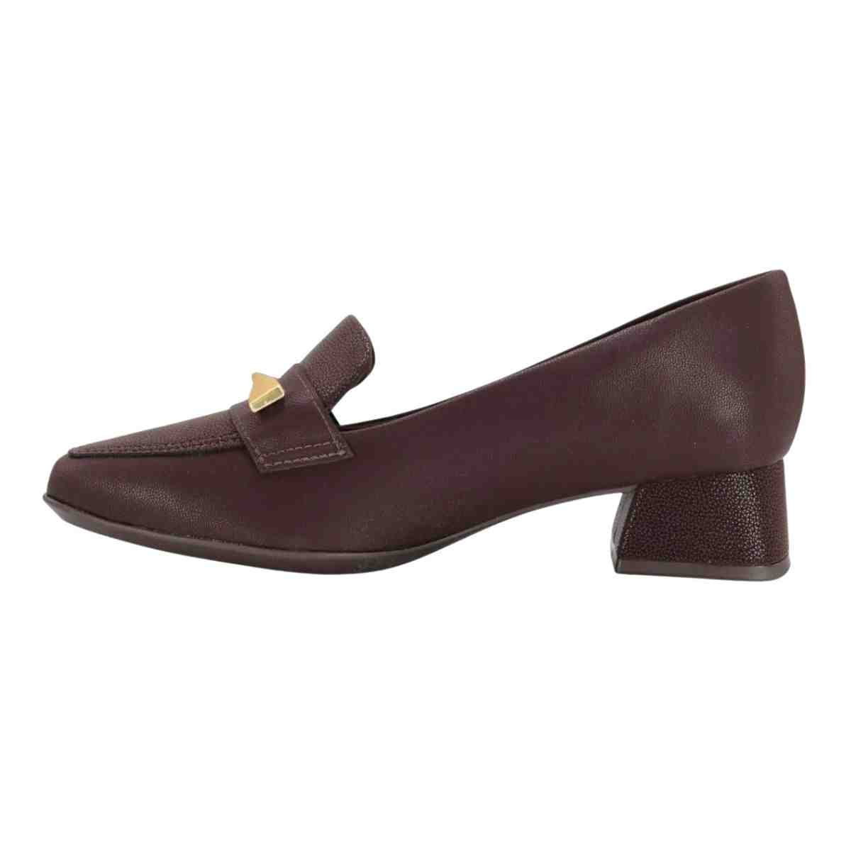 Sapato Feminino Salto Baixo Grosso Piccadilly Marrom Cacau 5