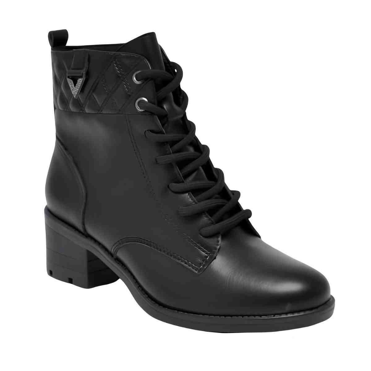Bota Feminina Coturno Via Marte Preta Preto 2
