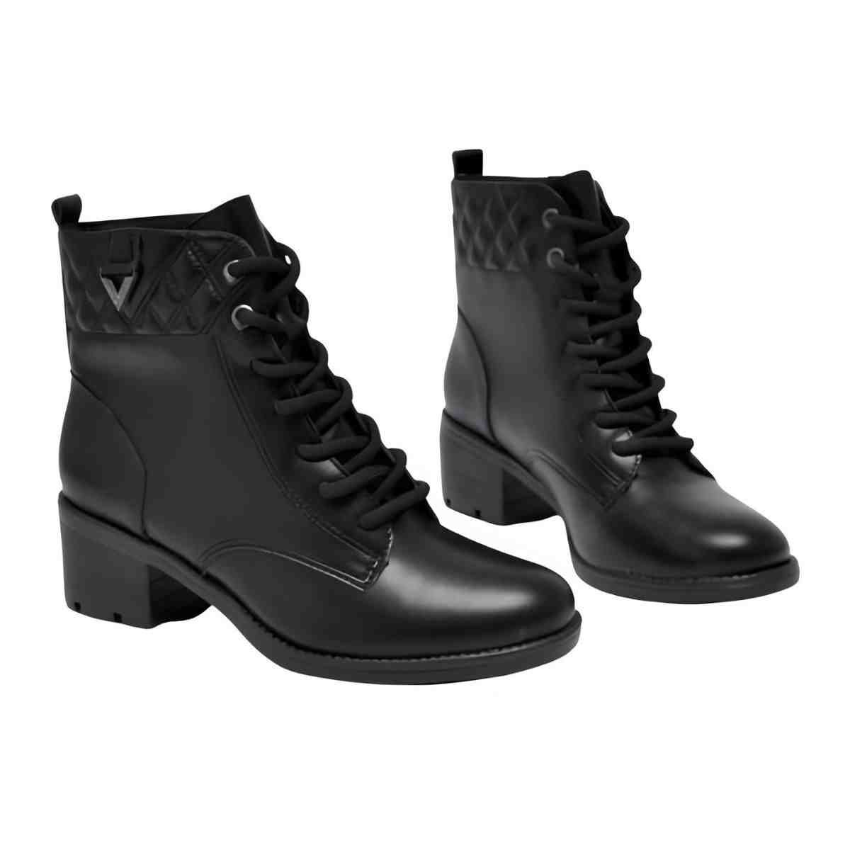 Bota Feminina Coturno Via Marte Preta Preto 4