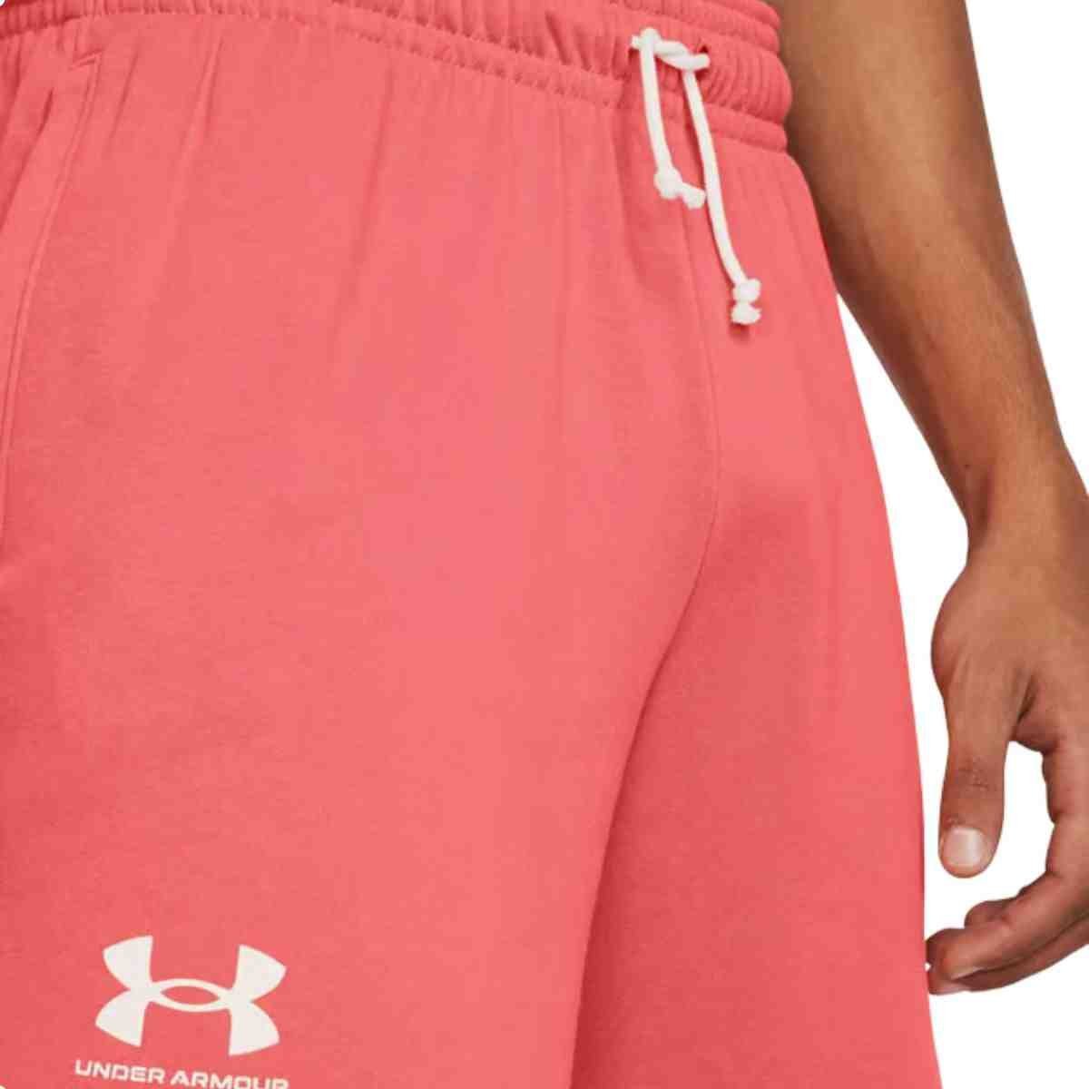 Shorts Masculino Curto Under Armour Rival Terry Coral Coral 2
