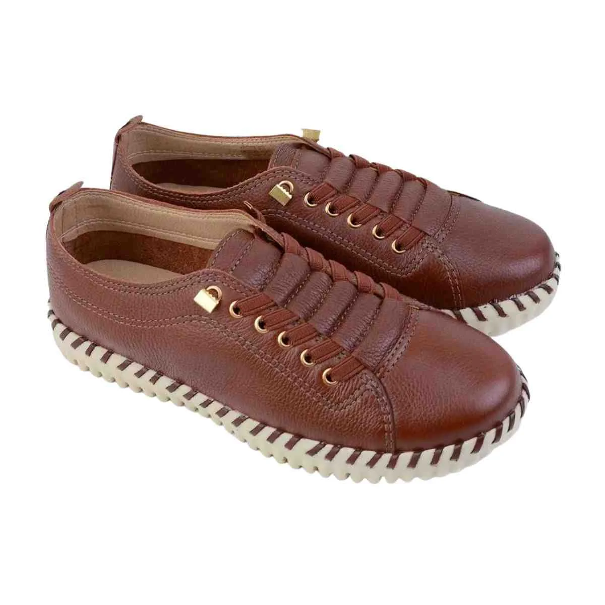 Tênis Moda Feminino Bottero Twister Conhaque Conhaque 2