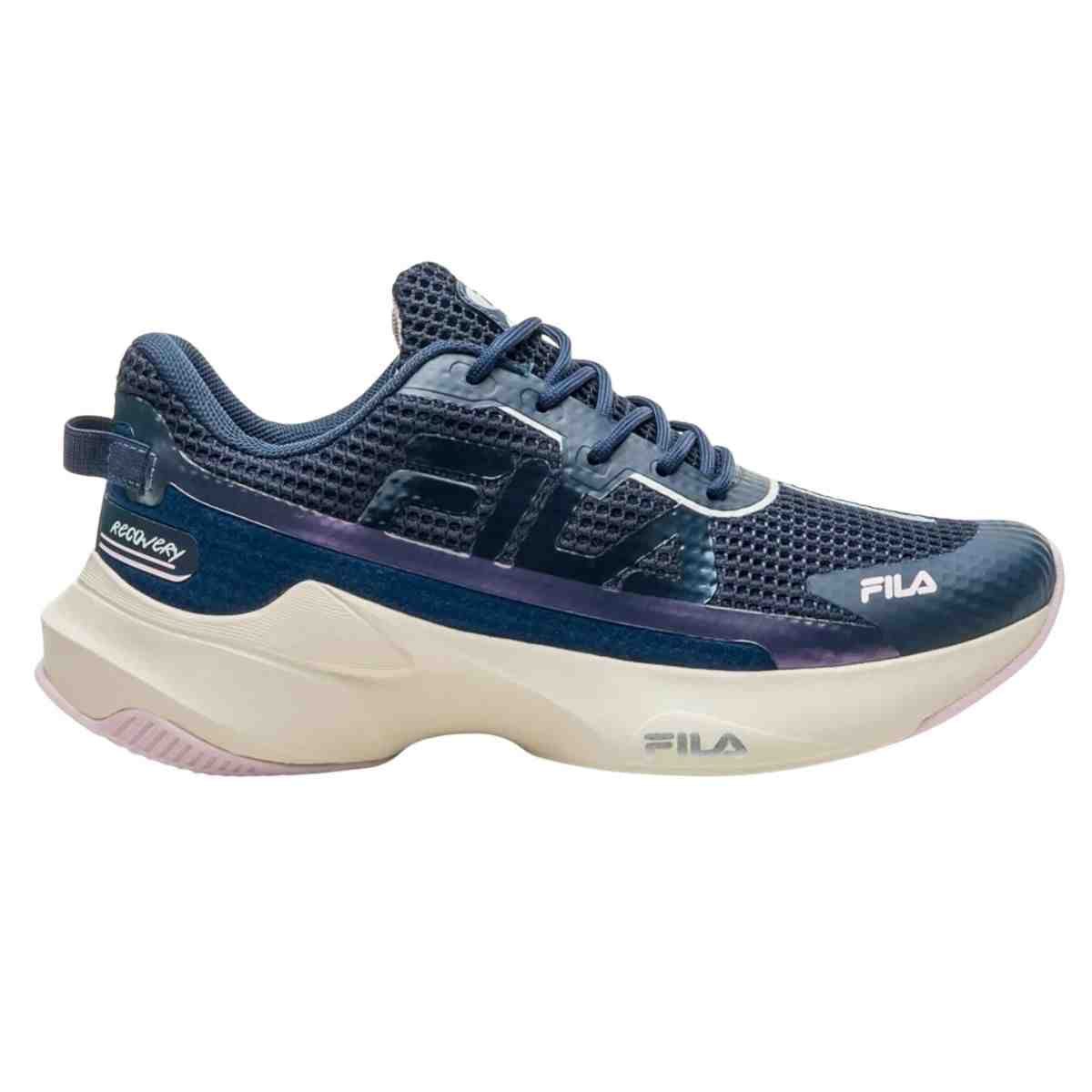 Tênis Corrida Feminino Fila Recovery Azul