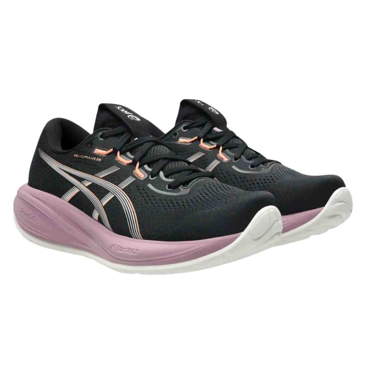 Tênis Corrida Feminino Asics Cumulus 28 Preto E Roxo Preto/Roxo 2
