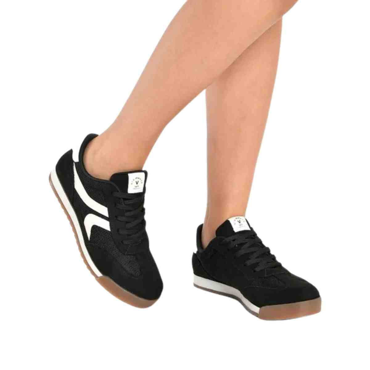 Tênis Moda Feminino Via Marte Camurça Preto Preto 5