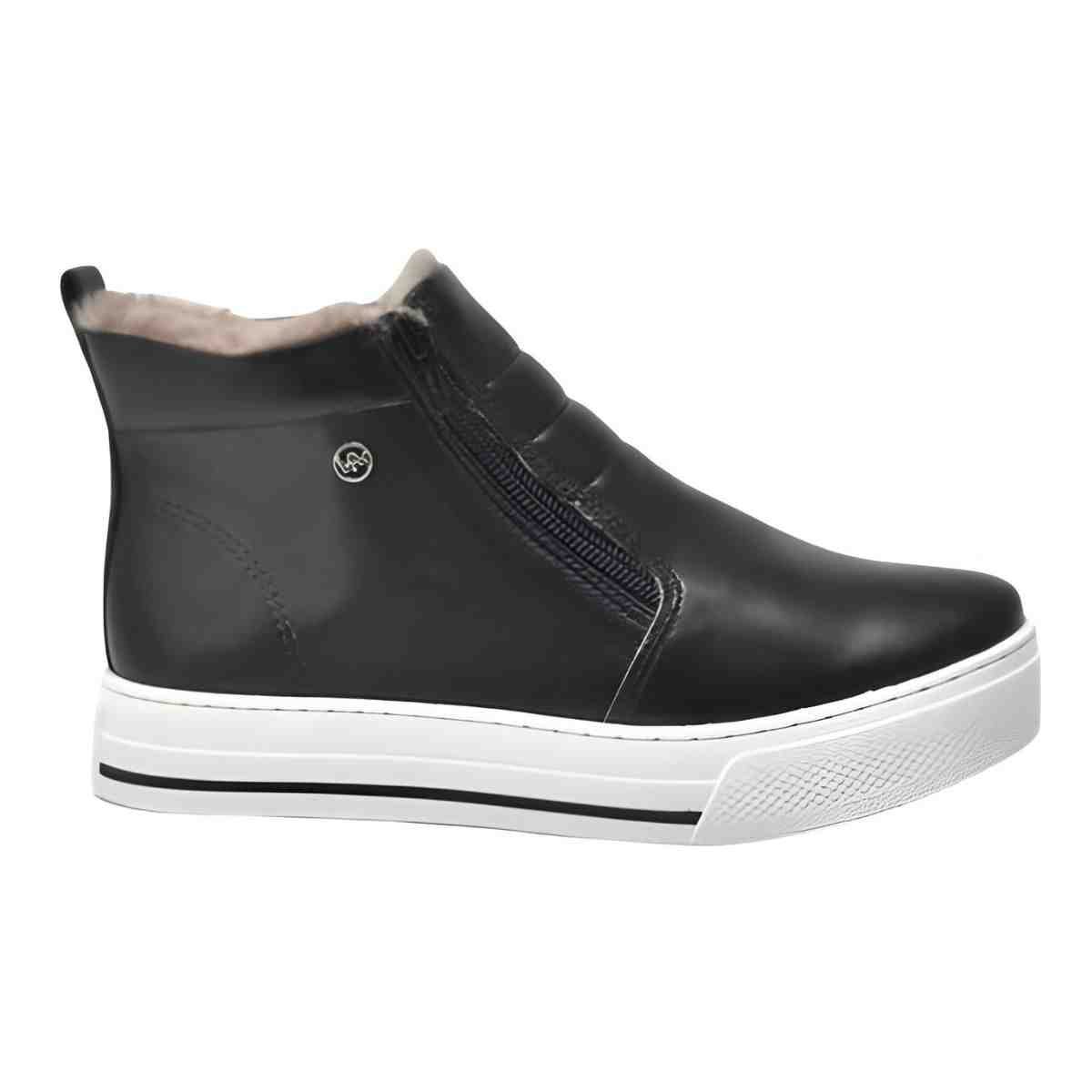 Tênis Moda Feminino Via Marte Botinha Preto