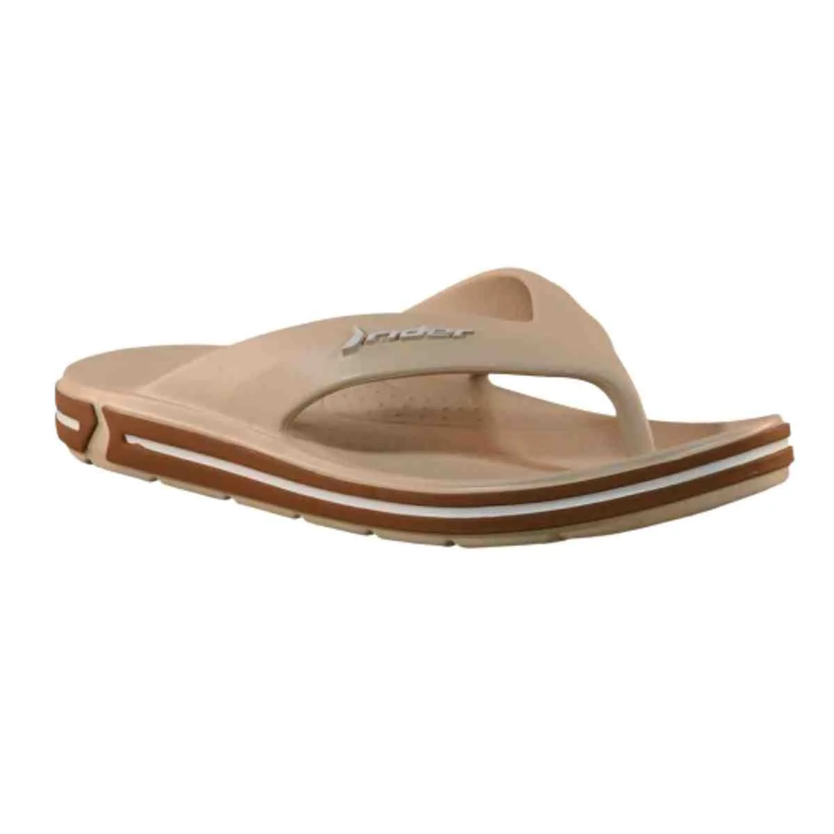 Chinelo Masculino Dedo Rider Flex Bege Bege 2