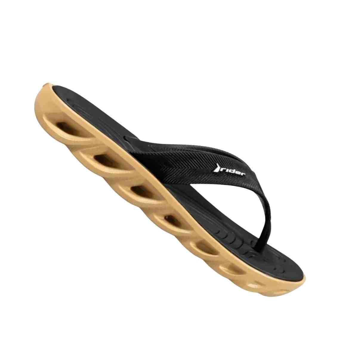 Chinelo Masculino Dedo Rider R Power Low Preto E Bege Bege/Preto 7