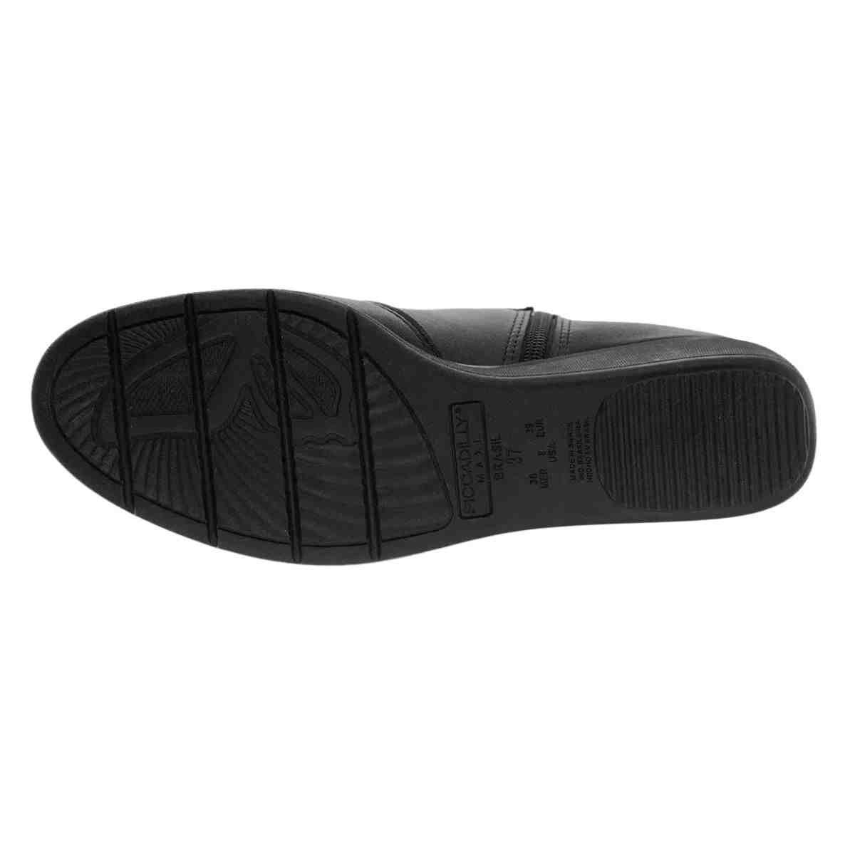 Bota Feminina Cano Baixo Piccadilly Maxi Preta Preto 5