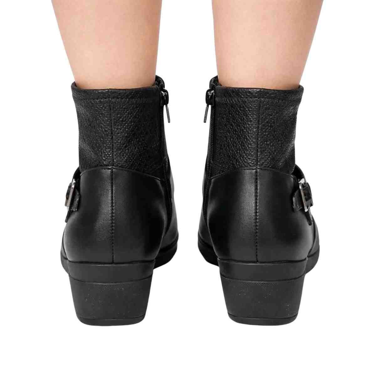 Bota Feminina Cano Baixo Piccadilly Maxi Preta Preto 7