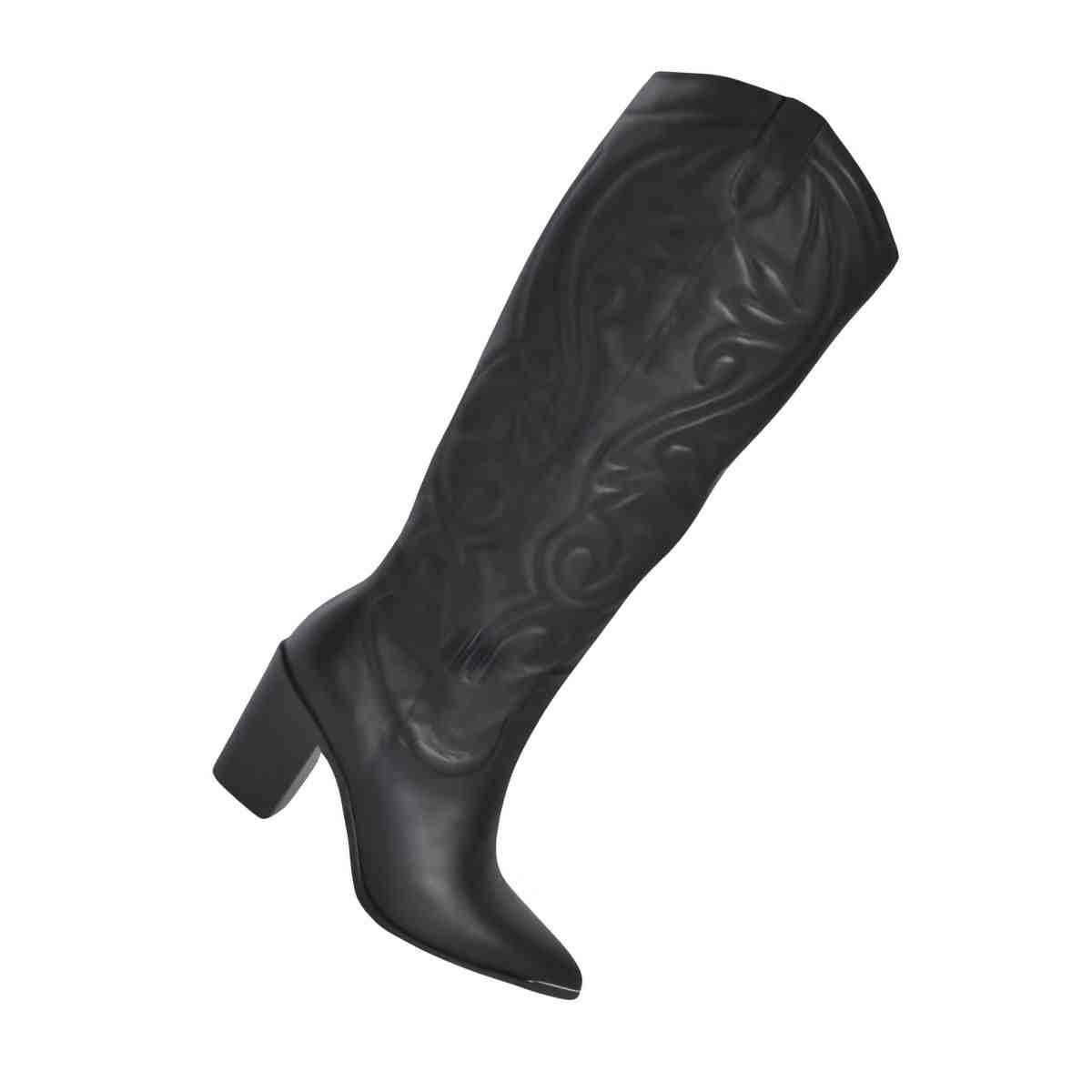 Bota Feminina Country Via Marte Western Preta Preto 7