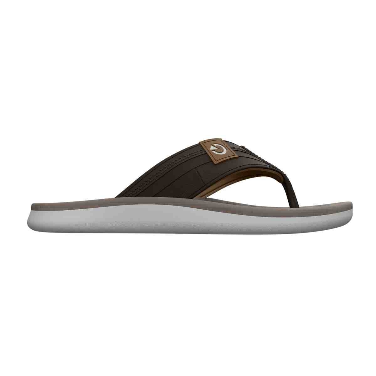 Chinelo Masculino Dedo Cartago Sintra Ii Cinza E Marrom