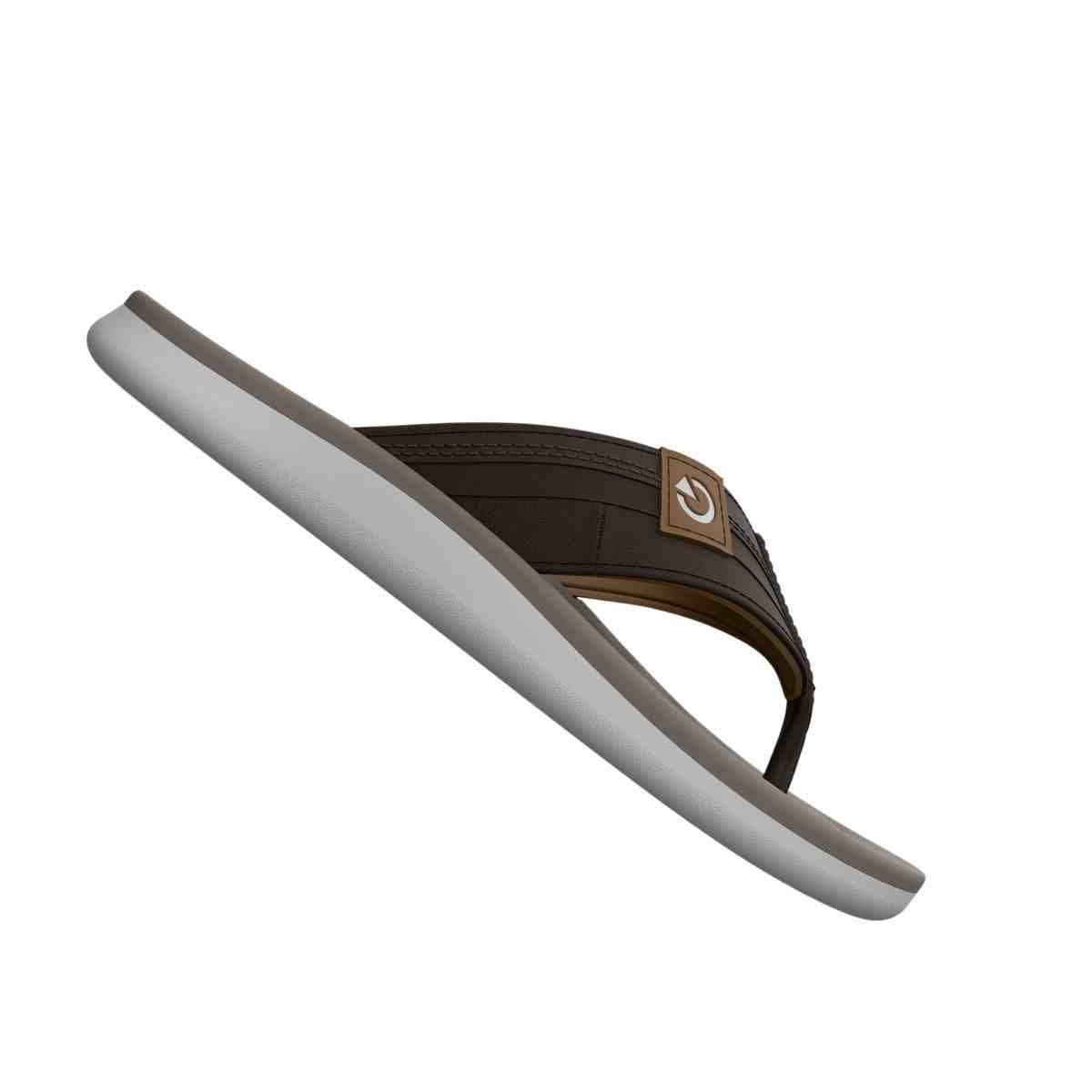 Chinelo Masculino Dedo Cartago Sintra Ii Cinza E Marrom Marrom 7