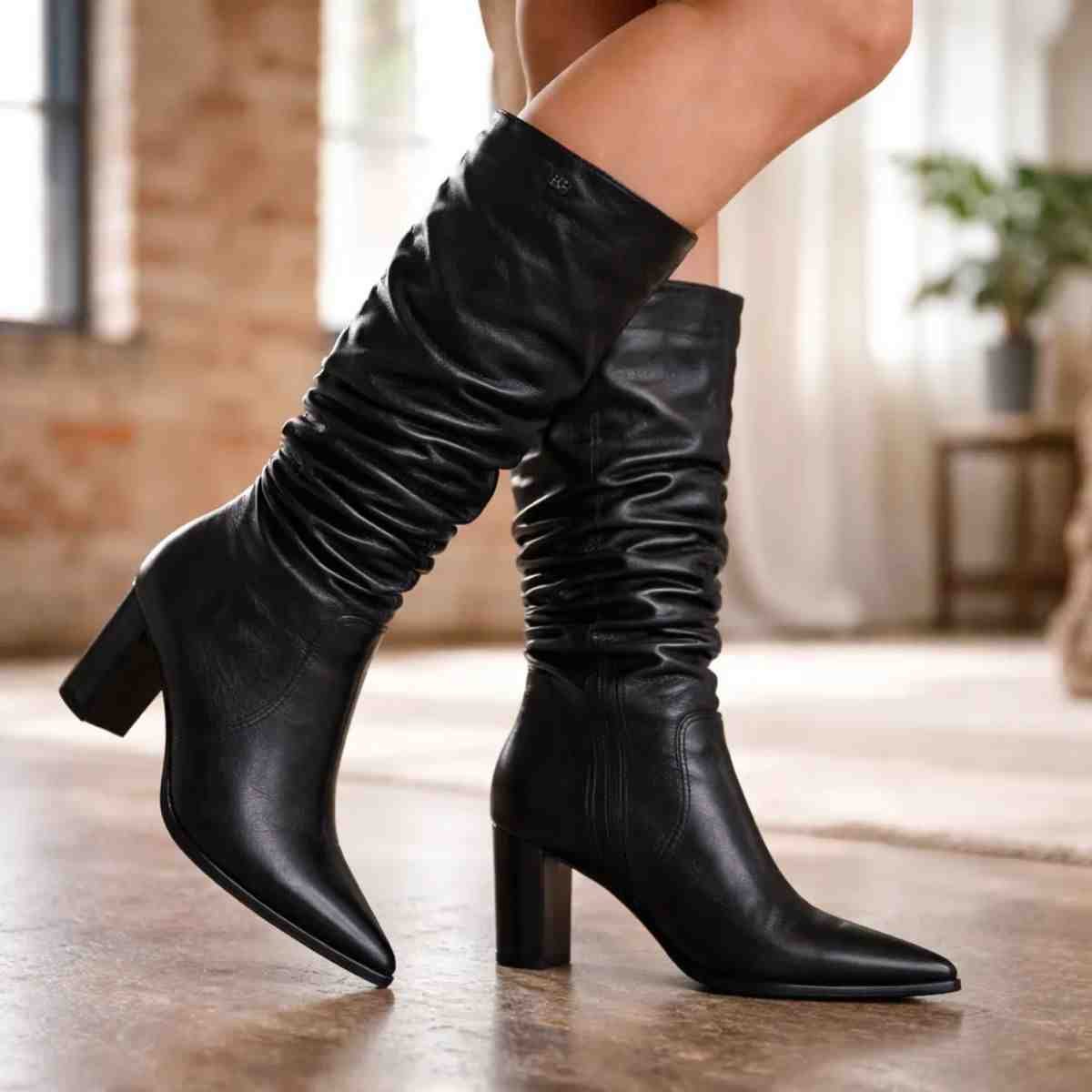 Bota Fem Cano Alto Bottero 378104 Preto 4