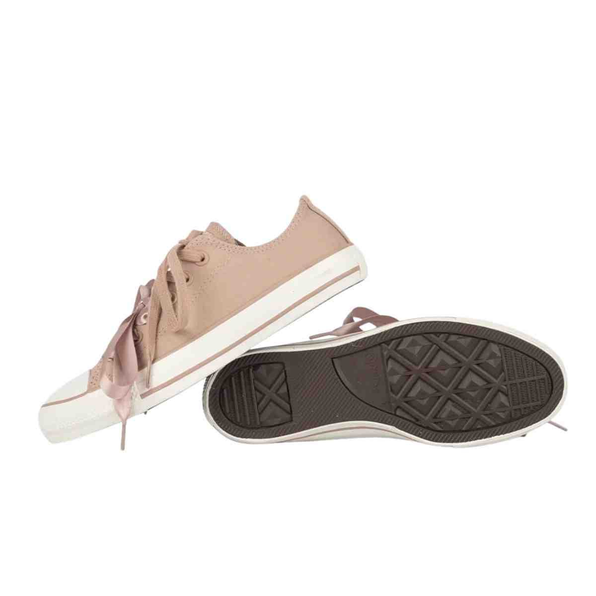 Tênis Casual Feminino Converse Chuck Taylor Marrom Bege 2