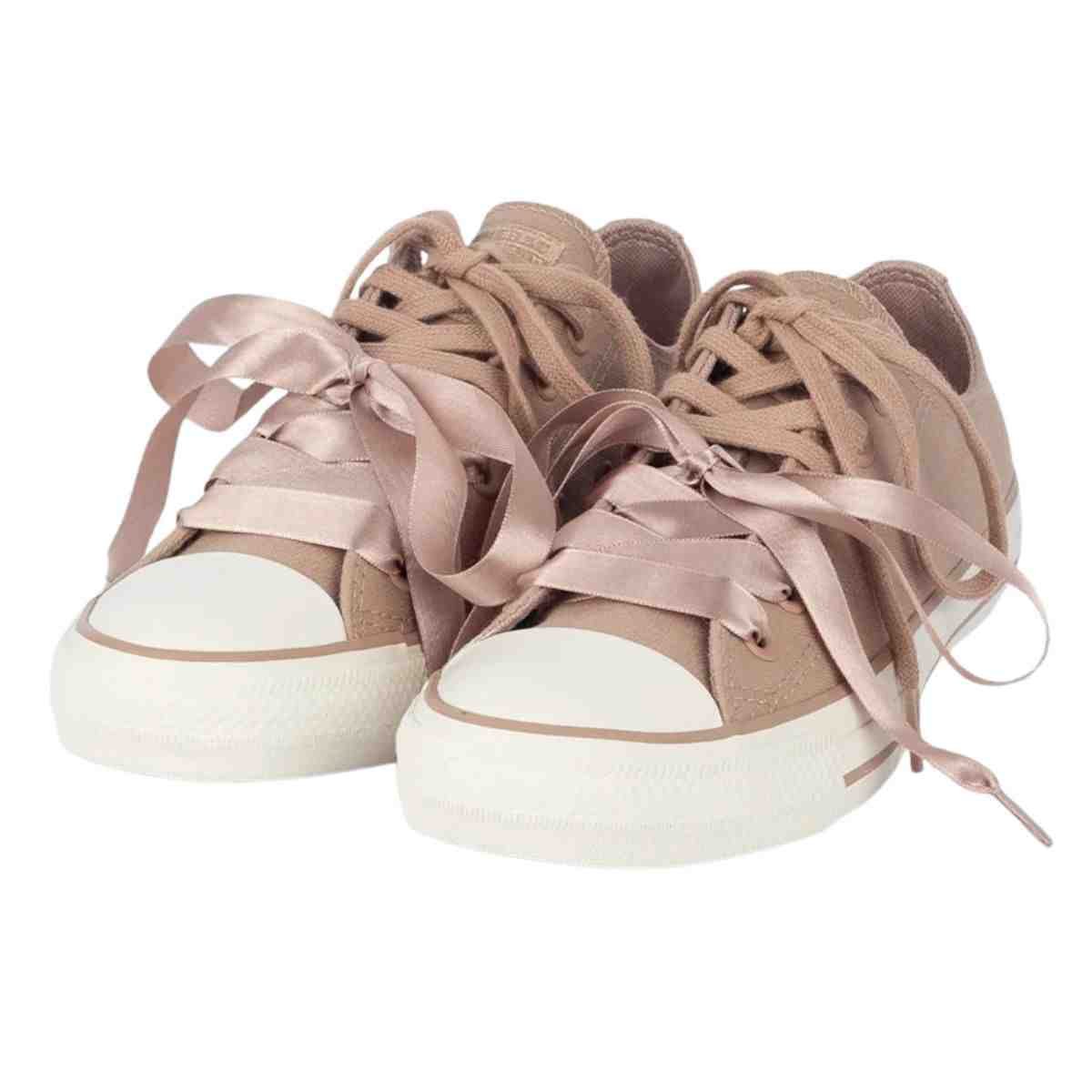 Tênis Casual Feminino Converse Chuck Taylor Marrom Bege 3