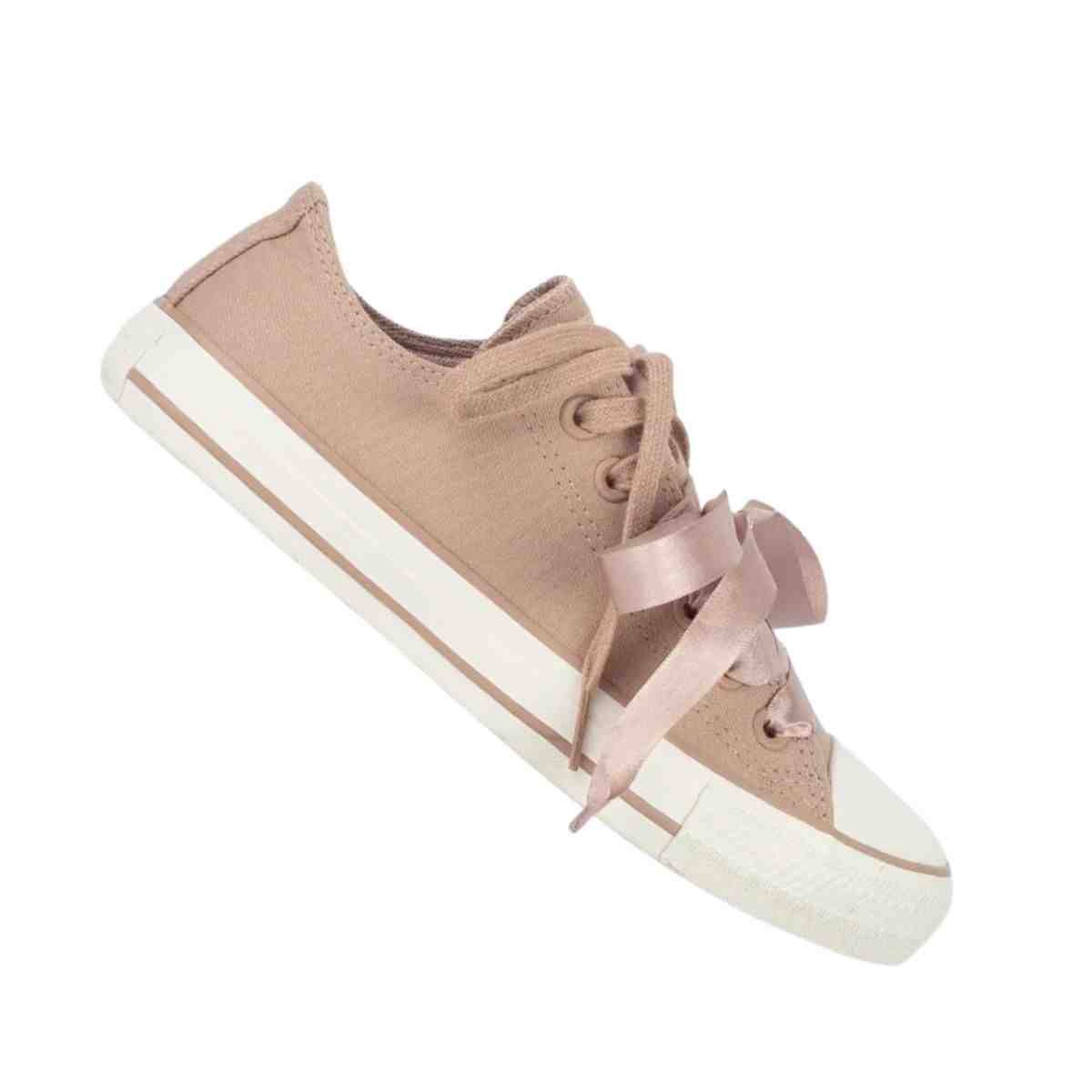 Tênis Casual Feminino Converse Chuck Taylor Marrom Bege 4