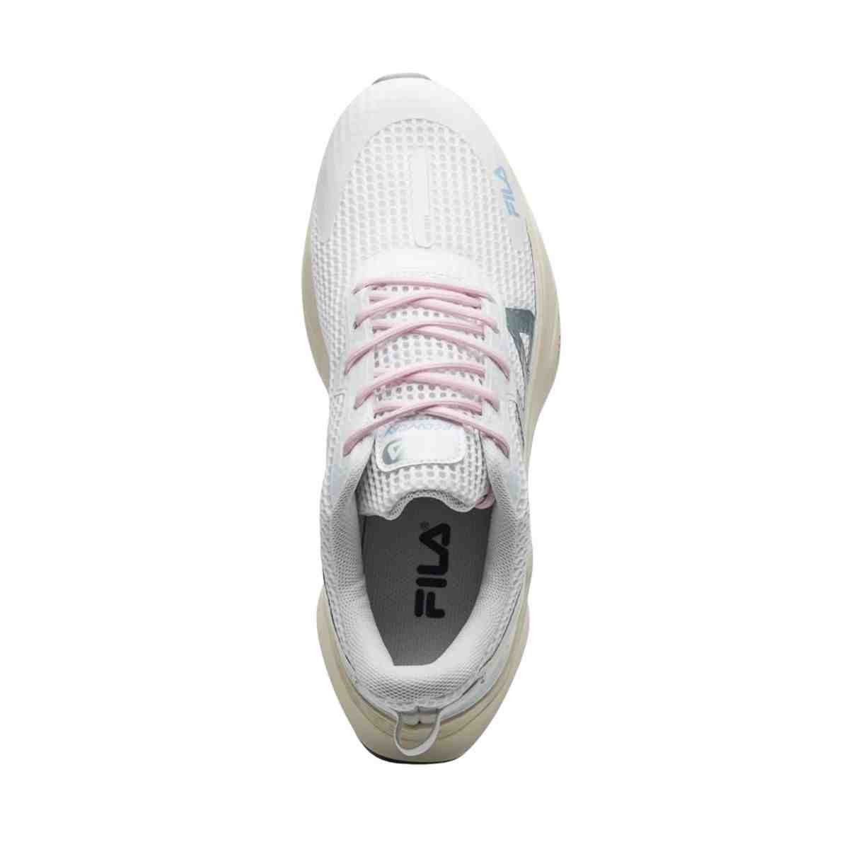 Tênis Corrida Feminino Fila Recovery Branco Branco/Prata 3