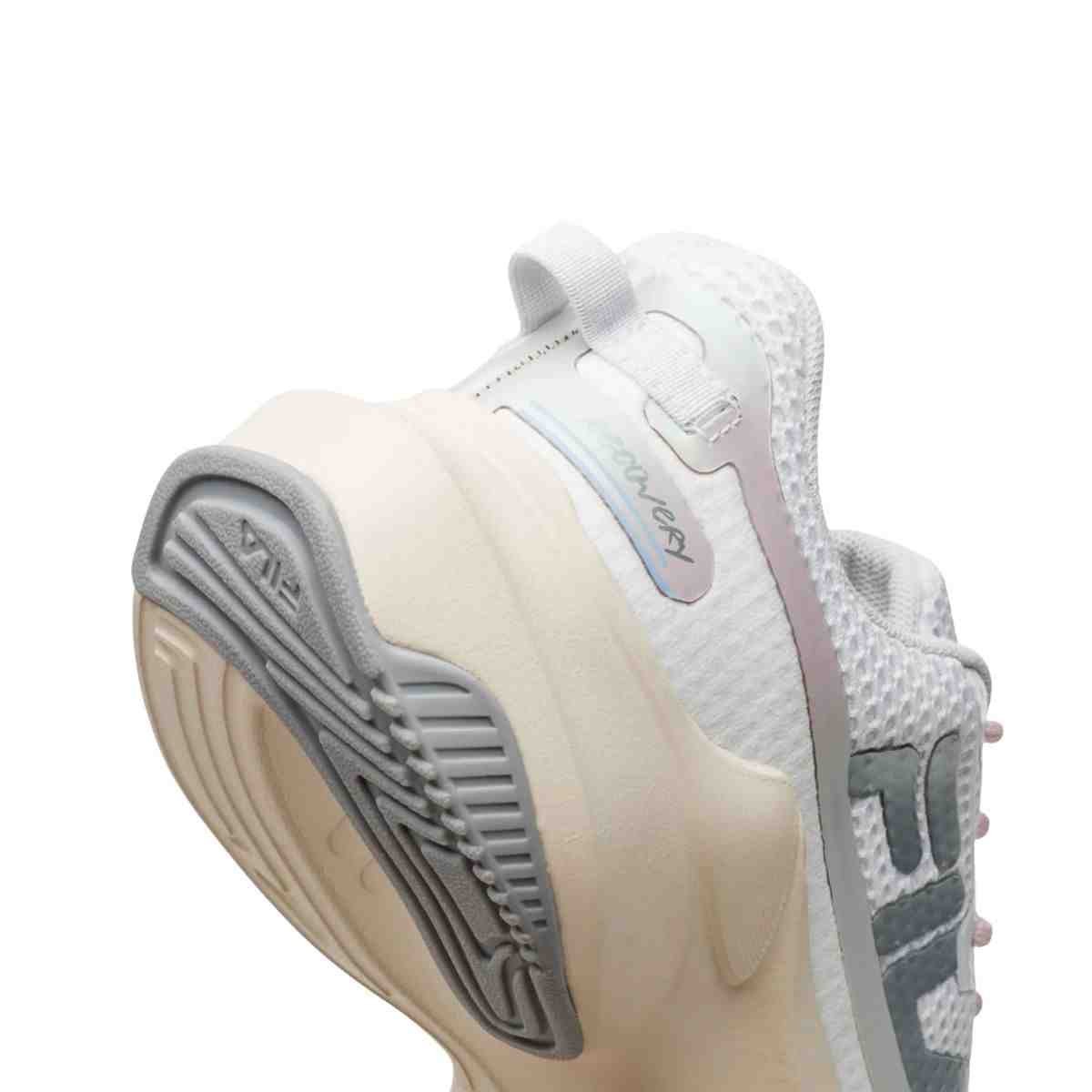 Tênis Corrida Feminino Fila Recovery Branco Branco/Prata 5