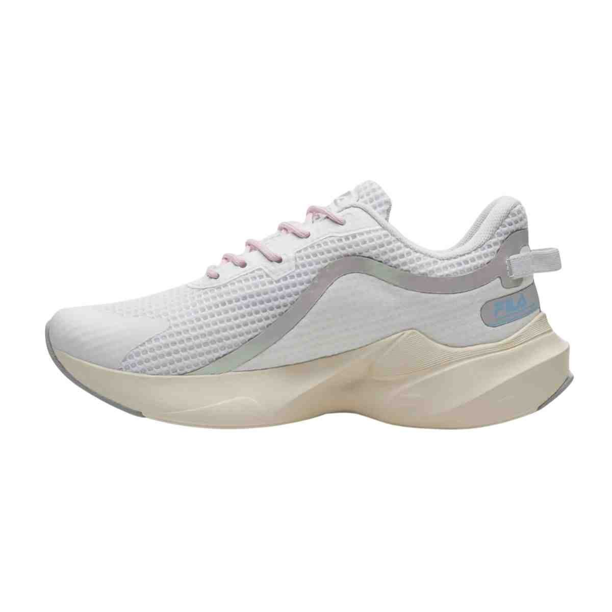 Tênis Corrida Feminino Fila Recovery Branco Branco/Prata 6