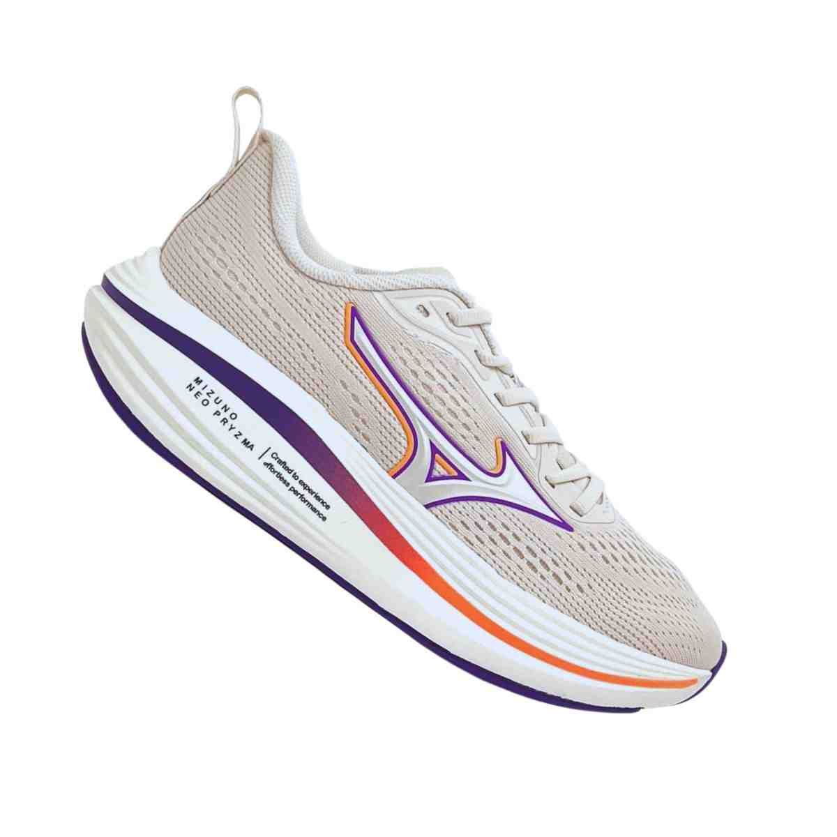 Tênis Corrida Feminino Mizuno Neo Pryzma Bege Bege 7