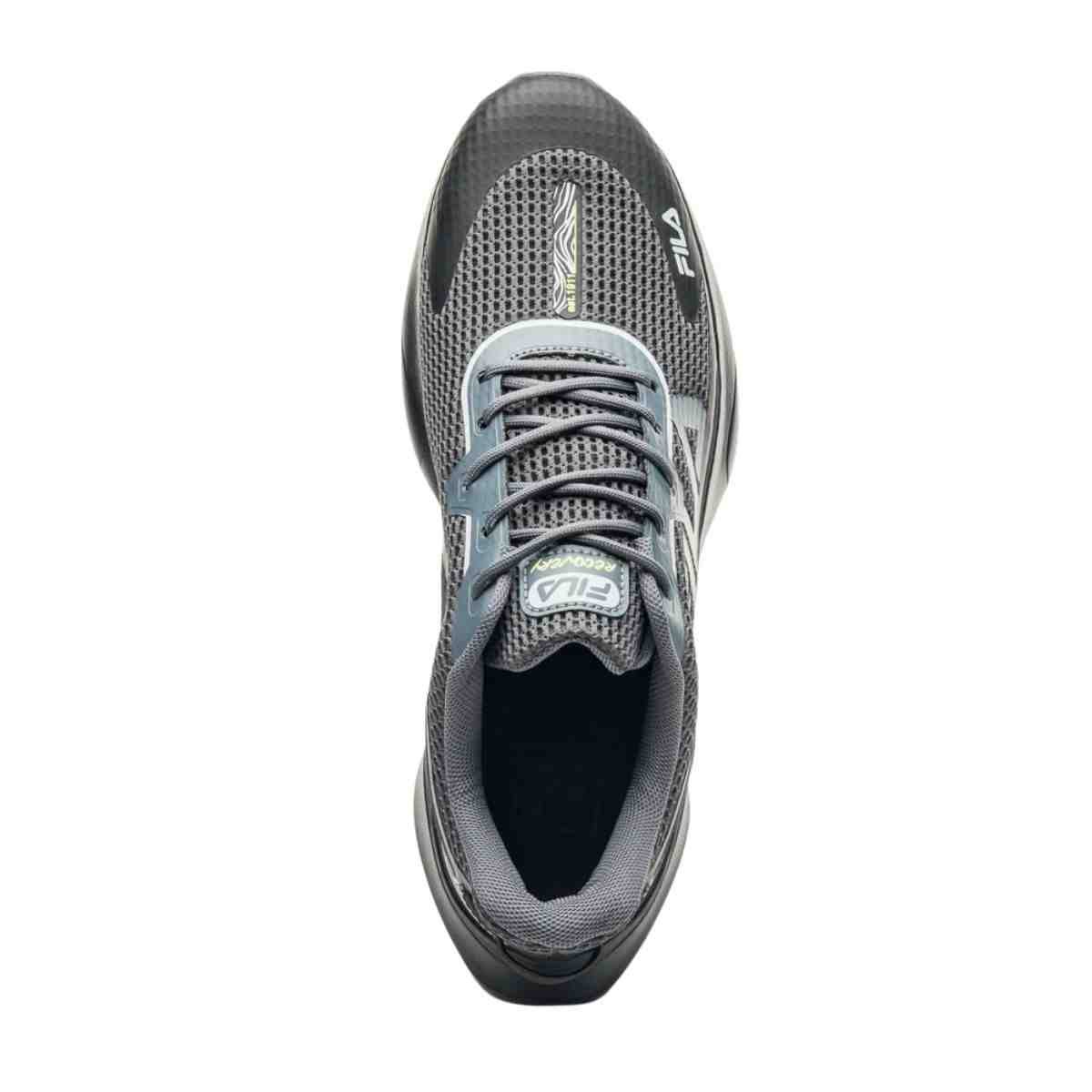Tênis Corrida Masculino Fila Recovery Chumbo E Preto Cinza 3