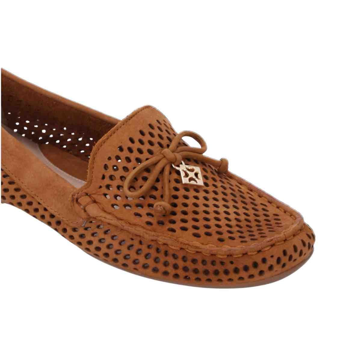 Sapato Feminino Mocassim Luz Da Lua Bison Caramelo Marrom 3