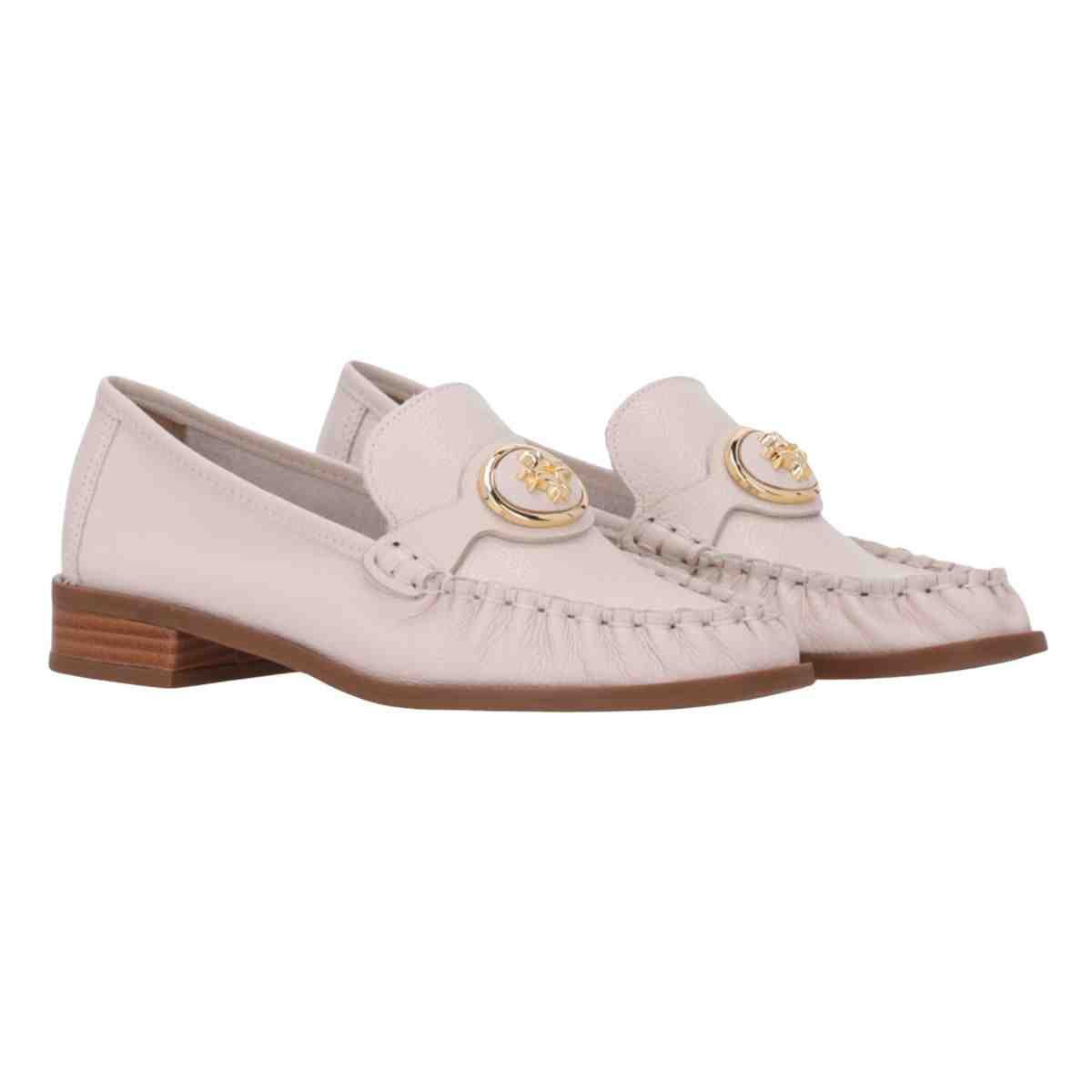 Sapato Feminino Mocassim Luz Da Lua New Ridge Panna Bege 2