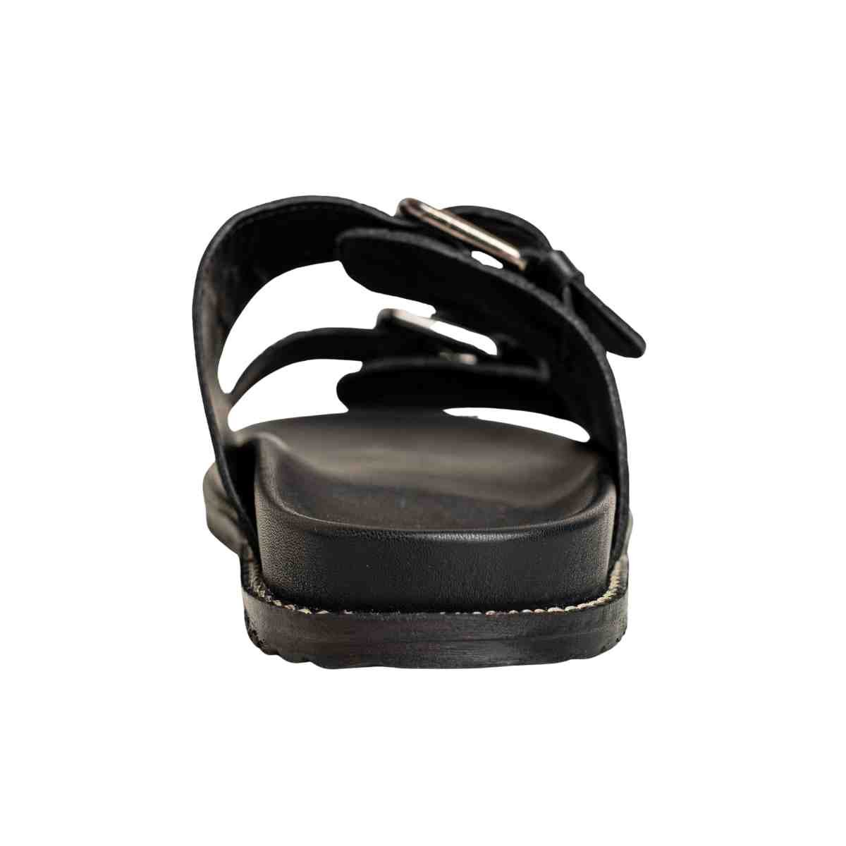 Papete Flat Feminina Monogramas Le Dm Couro Preta Preto 4