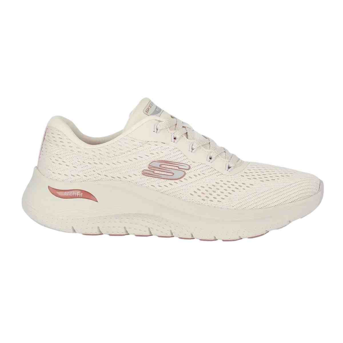 Tênis Corrida Feminino Skechers Arch Fit 2.0 Bege