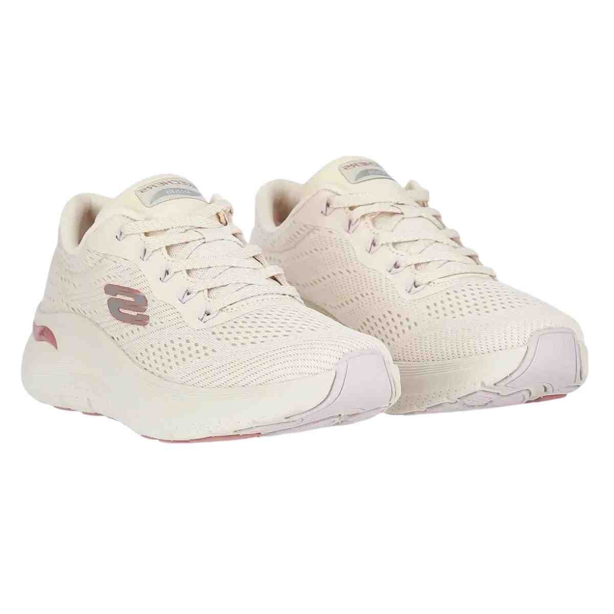 Tênis Corrida Feminino Skechers Arch Fit 2.0 Bege Bege 2