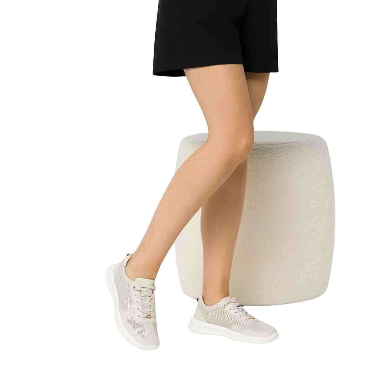 Tênis Moda Feminino Luz Da Lua Wind Saara Panna Bege 4
