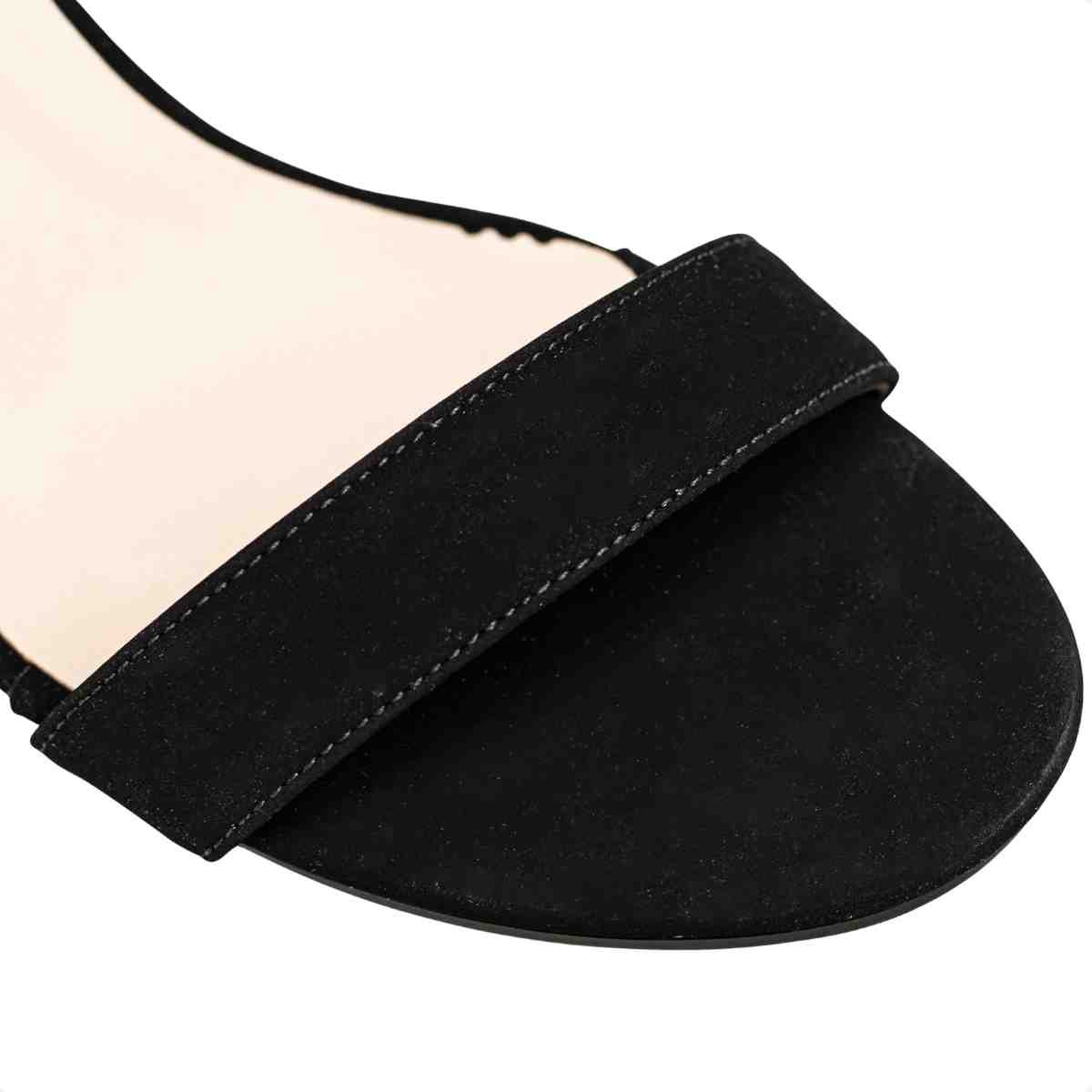 Sandália Feminina Salto Tábua Alice Dm Nobuck Preta Preto 3