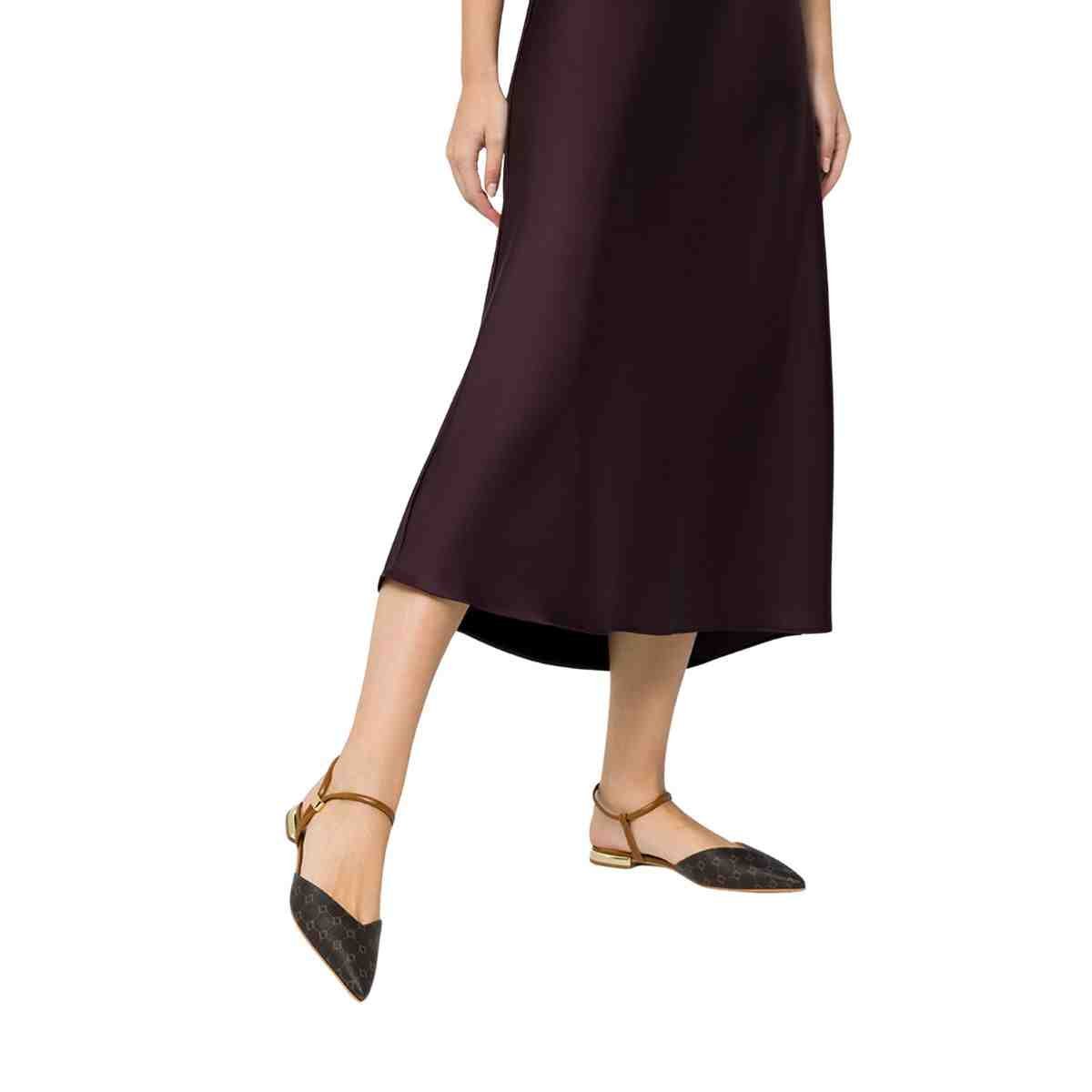 Sapato Feminino Slingback Luz Da Lua Monograma Marrom Bege/Marrom 4