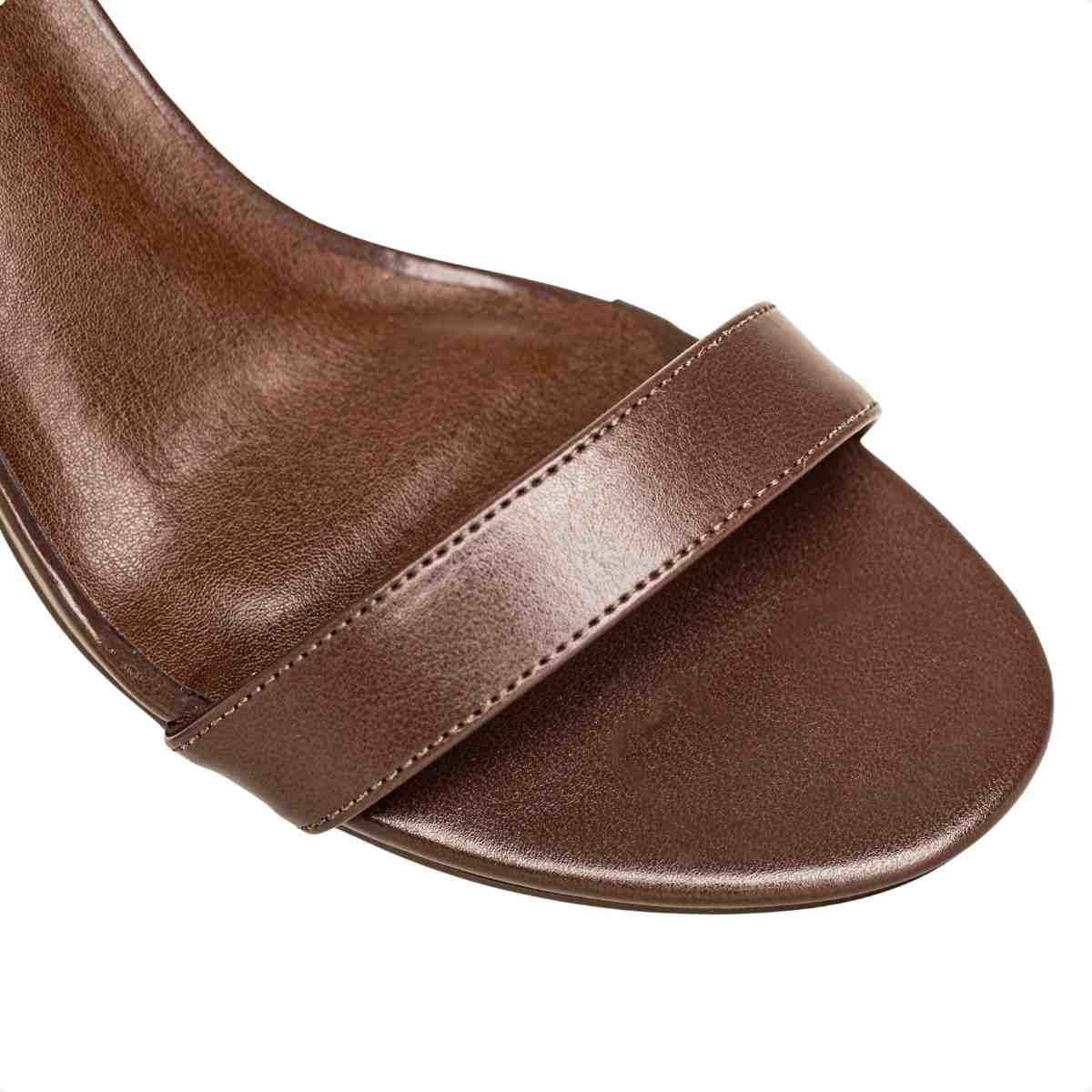 Sandália Feminina Salto Tábua Alice Dm Napa Expresso Marrom 3