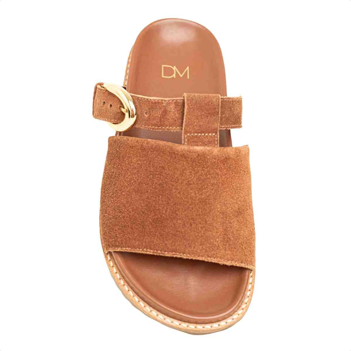 Papete Flat Feminina Fechada Dai Dm Caramelo Marrom 6