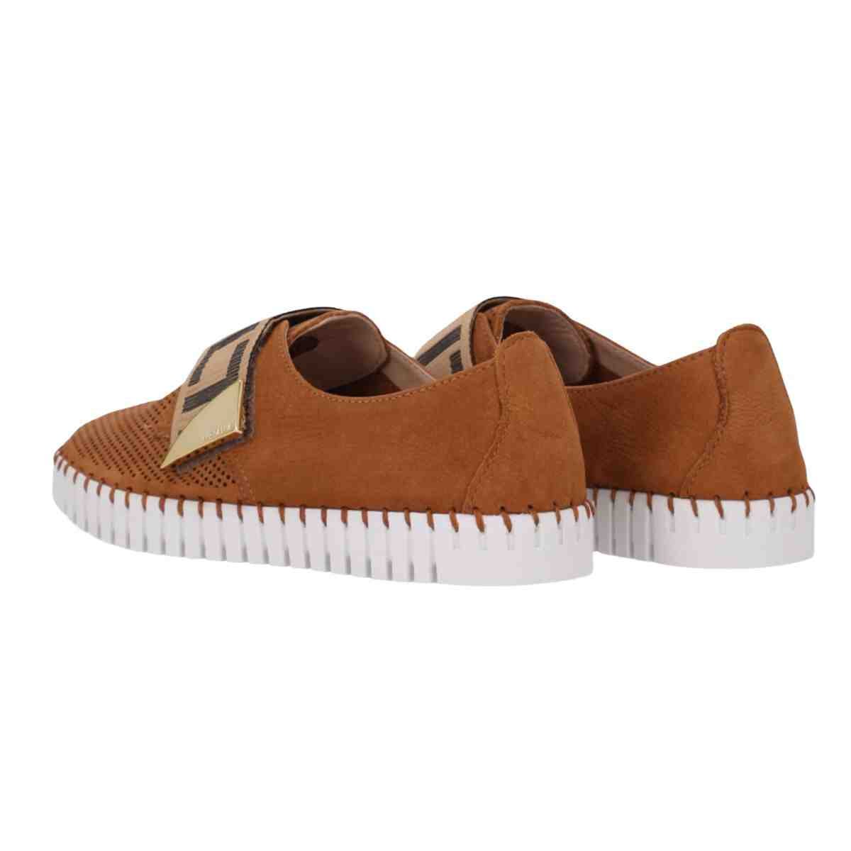 Tênis Moda Feminino Luz Da Lua Bison Caramelo Marrom 4