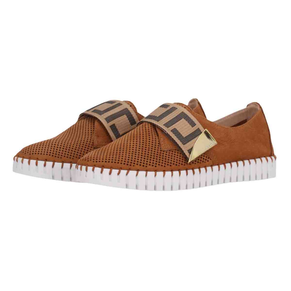 Tênis Moda Feminino Luz Da Lua Bison Caramelo Marrom 5