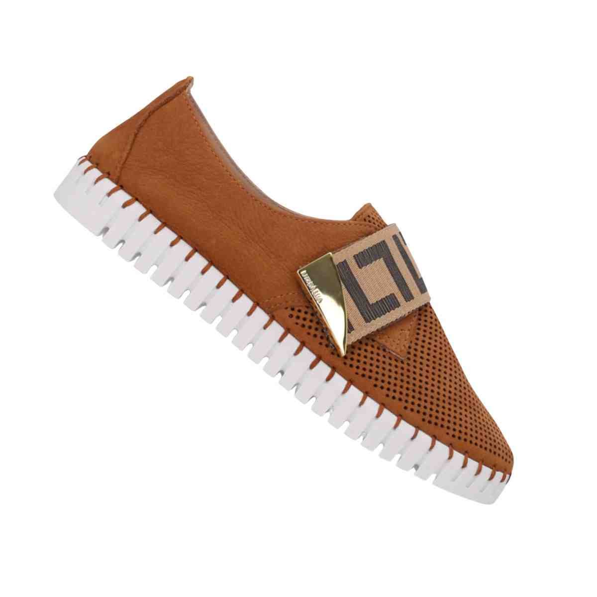Tênis Moda Feminino Luz Da Lua Bison Caramelo Marrom 6