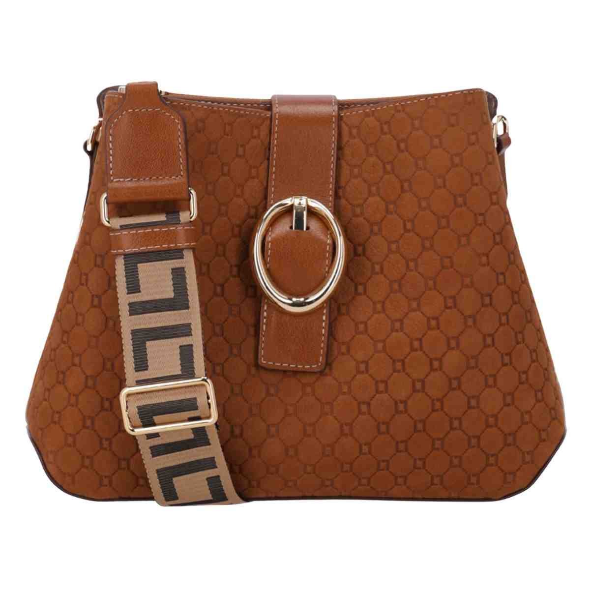 Bolsa Feminina Tiracolo Média Luz Da Lua Bison Caramelo