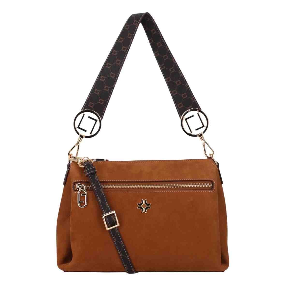 Bolsa Feminina Tiracolo Média Luz Da Lua Bison Caramelo