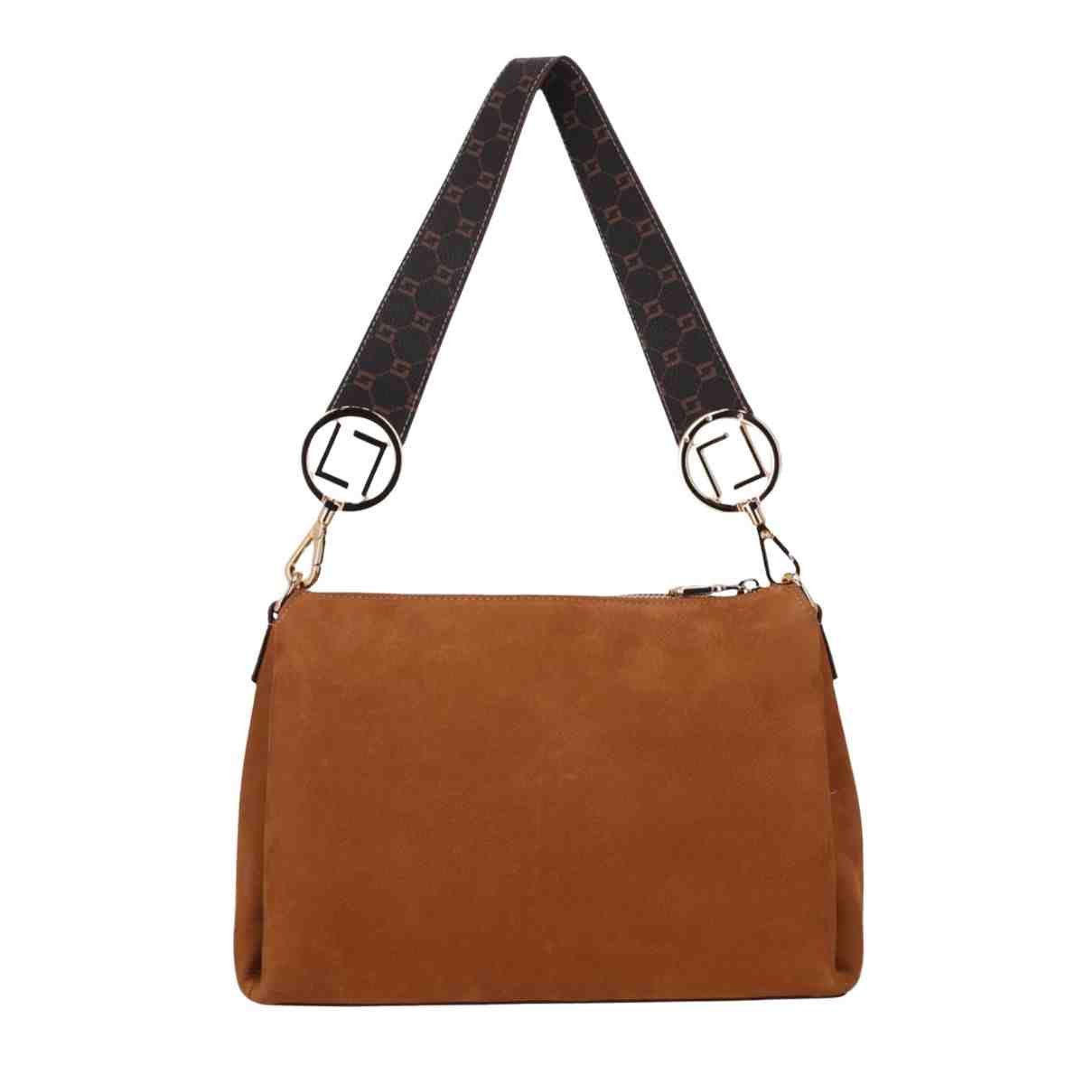 Bolsa Feminina Tiracolo Média Luz Da Lua Bison Caramelo Marrom 5