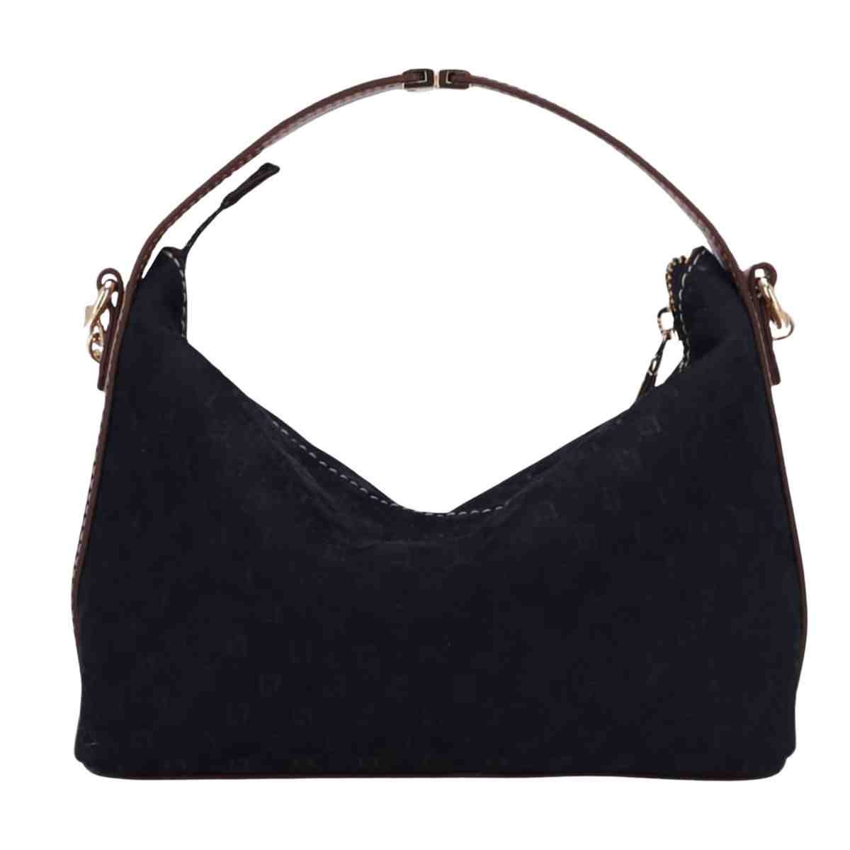 Bolsa Feminina Tiracolo Luz Da Lua Pequena Bison Netuno Preto/Marrom 6