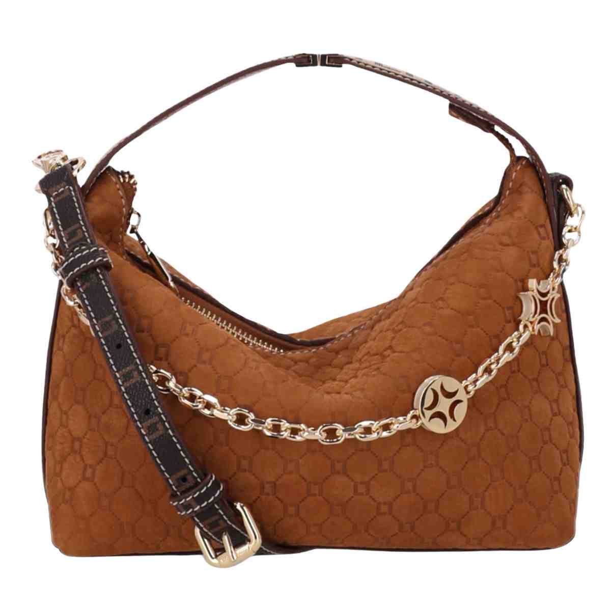 Bolsa Feminina Tiracolo Luz Da Lua Pequena Bison Caramelo