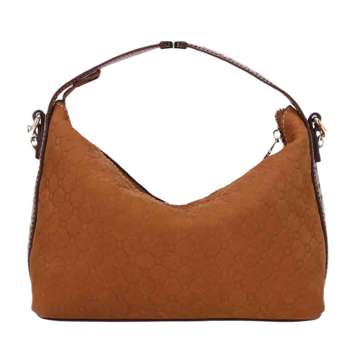 Bolsa Feminina Tiracolo Luz Da Lua Pequena Bison Caramelo Marrom 5