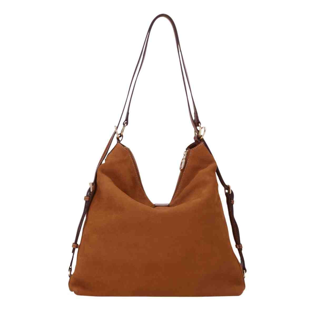 Bolsa Feminina Hobo Grande Luz Da Lua Bison Caramelo Marrom 6